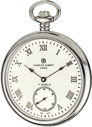 [チャールズ・ヒューバート] 懐中時計 ポケットウォッチ 機械式手巻き スモールセコンド 3912-W メンズ